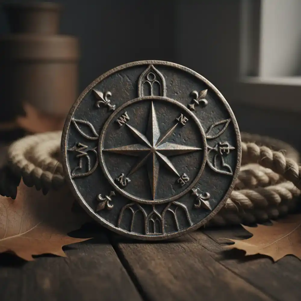 Icon representing 16th century, a compass rose