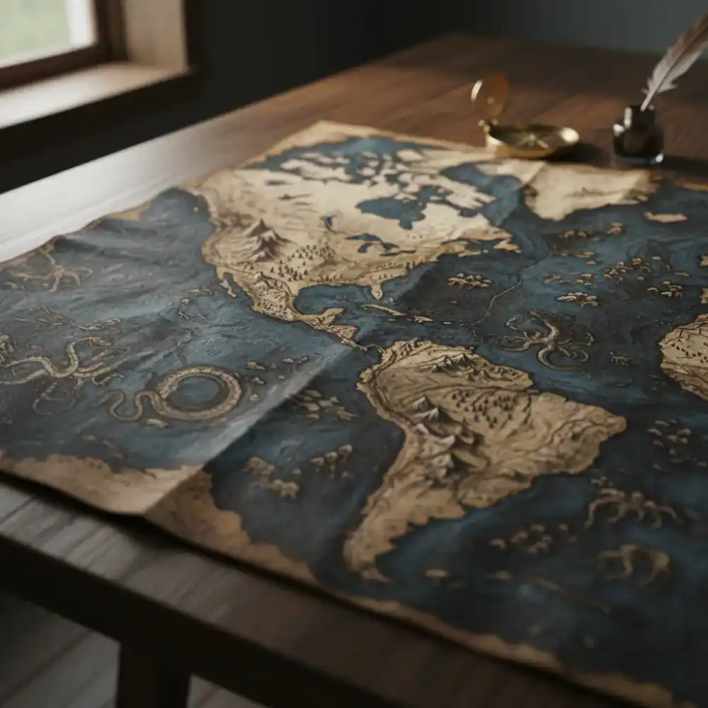 Early map of the Americas, depicting North and South continents