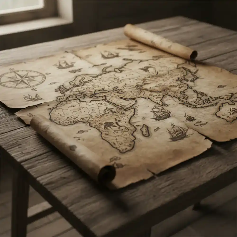 An old map depicting the continent of Asia